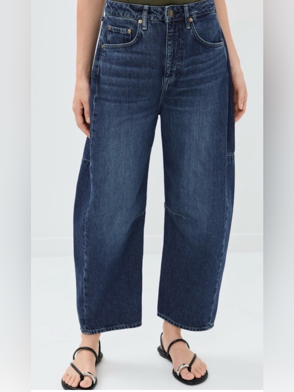 rag & bone NWT $355 Indigo High-Rise Barrel Jeans